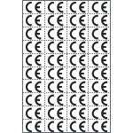 91700B - Foglio n.40 etichette con simbolo CE