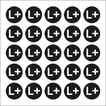 9194B - Foglio n.25 etichetta adesiva simbolo L+
