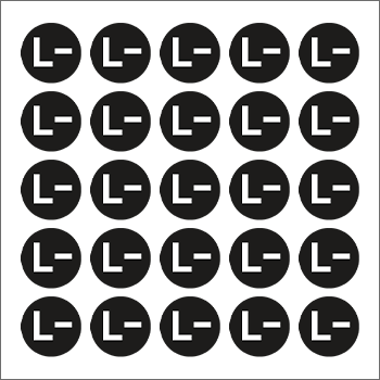 9195B - Foglio n.25 etichetta adesiva simbolo L-