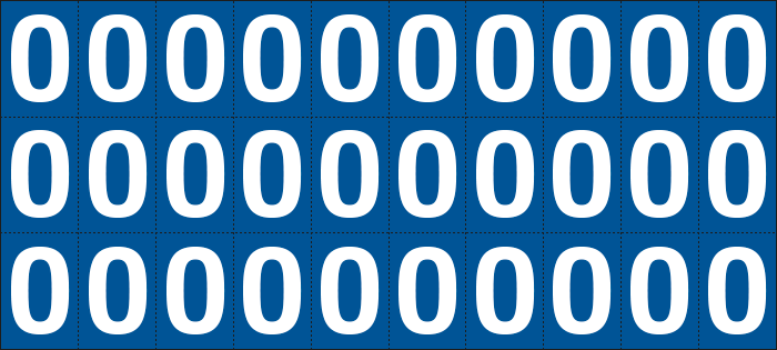 922O - Foglio n.30 etichette adesive B/B lettera O