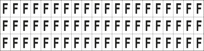 930F - foglio n.60 etic.aut. B/N lettera F