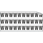 933W - Foglio n.30 etichette adesive B/N lettera W