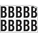 936B - Foglio n.10 etichette autoadesive B/N lettera B