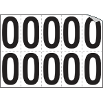 936O - Foglio n.10 etichette autoadesive B/N lettera O