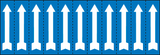 9395B - Foglio n.11 etichette adesive blu freccia bianca