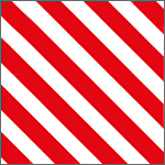 9411P - Pannello autoadesivo righe bianco rosso