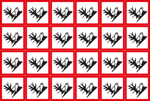 9429C - Foglio n.24 etichette adesive pericolo ambiente