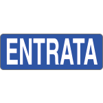 9601AB - Foglio n. 1 etichette adesive fondo blu ENTRATA