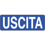 9602AB - Foglio n. 1 etichette adesive fondo blu USCITA