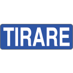 9603AB - Foglio n. 1 etichette adesive fondo blu TIRARE