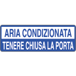 9608AB - Foglio n. 1 etichette adesive fondo blu ARIA COND