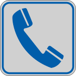 9641A - Etichetta argento simbolo TELEFONO