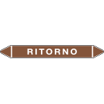 99101B - foglio 5 elichette per tubazioni fondo marrone RITORNO