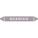 99203A - foglio 5 elichette per tubazioni fondo viola SCARICO