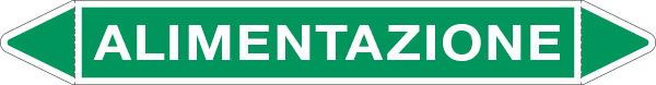 99602A - foglio 5 elichette per tubazioni fondo verde ALIMENTAZIONE