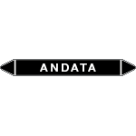 99900A - foglio 5 elichette per tubazioni fondo nero ANDATA