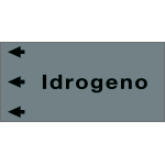 99A113NES - etichetta fondo grigio "IDROGENO" sinistra