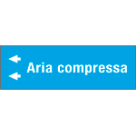 99A241NBS - foglio da 5 etichette fondo azzurro" ARIA COMPRESSA" sinistra
