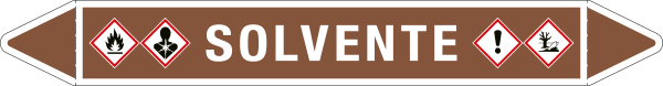 99B241A - foglio da 5 etichette autoadesive con frecce e simboli per SOLVENTE