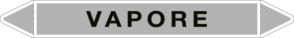 99B951D - Etichetta singola autoadesiva con frecce e simboli per VAPORE
