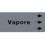 99B951NCD - foglio da 5 etichette fondo grigio"VAPORE" freccia destra
