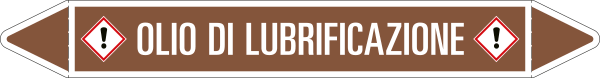 99C470B - foglio da 5 etichette autoadesive con frecce+simb OLIO DI LUBRIFICAZ.
