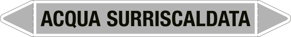 99C540A - foglio da 5 etichette autoadesive con frecce e simboli ACQUA SURRISCA