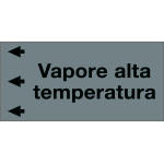 99C570NES - Etichetta fondo grigio "VAPORE ALTA TEMPERATURA" sinistra