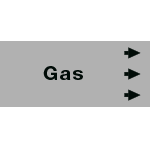 99C650NCD - foglio da 5 etichette fondo grigio" GAS  " freccia destra