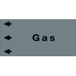 99C650NES - Etichetta fondo grigio " GAS " sinistra