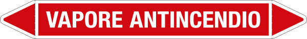 99C700B - foglio da 5 etichette autoadesive con frecce+simb VAPORE ANTINCENDIO
