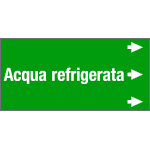 99C720NED - Etichetta fondo verde "ACQUA REFRIGERATA" destra