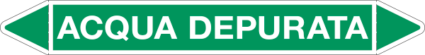 99C790B - foglio da 5 etichette autoadesive con frecce e simboli ACQUA DEPURATA