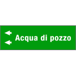 99C810NBS - foglio da 5 etichette fondo verde" ACQUA DI POZZO"   sinistra