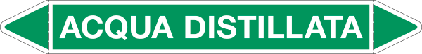 99C840A - foglio da 5 etichette autoadesive con frecce+simb ACQUA DISTILLATA