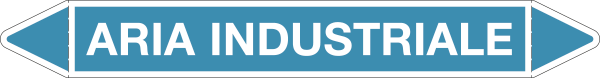 99C970B - foglio da 5 etichette autoadesive con frecce+simb ARIA INDUSTRIALE
