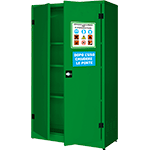 ARF100 - armadio per fitosanitari 2 ante h. 185 cm. colore verde