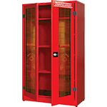 ARR1854 - Armadio verniciato 2 ante finestrate e 3 ripiani h. 1850 mm