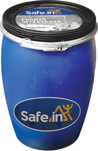 ASB220 - kit per assorbimento OLI SAFE IN in bidone ADR assorbenza minimo 105 l