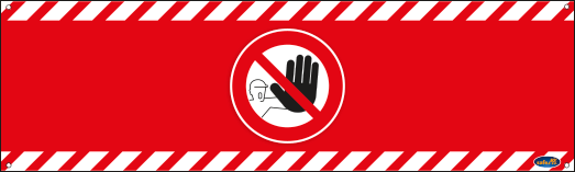 BAN150P802 - Banner divieto accesso 150 x 45