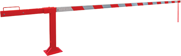 BARS41P4 - Barriera manuale piedino pensile con barra alluminio da mt. 4