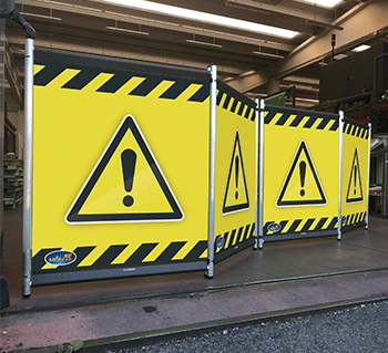 BARS801P - transenna singola da montare SAFEIN 80x100 simbolo PERICOLO GENERICO