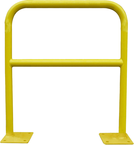 BARV402Y - barriera GIALLA con piastra di fissaggio alle basi