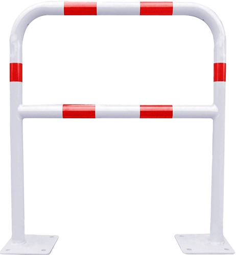 BARV600RB - barriera bianco/rossa con piastra di fissaggio alle basi