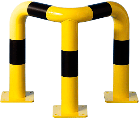 BARV6066 - barriera angolare giallo/nero mm 600x600x600 h.