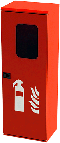 CEN61 - cassetta portaestintori UTAH lamiera vern.rossa per estintori kg.6