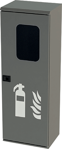 CENX61 - cassetta portaestintori UTAH in acciaio inox per estintori da kg.6
