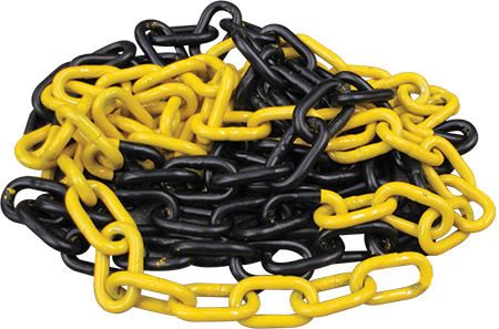 CMA352 - Catena acciaio zincato e verniciata giallo / nero