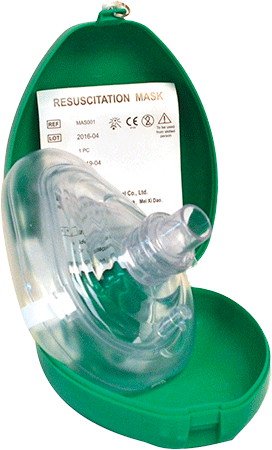 CMAS001 - Maschera con bordo pneumatico per la rianimazione bocca a bocca.
