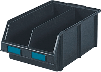 CPLC242S - contenitore a bocca di lupo colore grigio a due scomparti